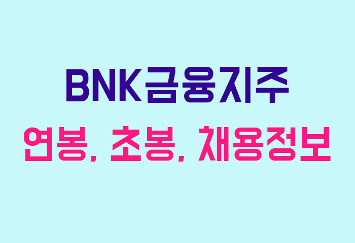 BNK금융지주 연봉