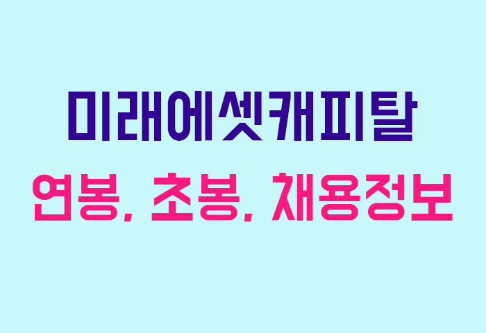 미래에셋캐피탈 연봉