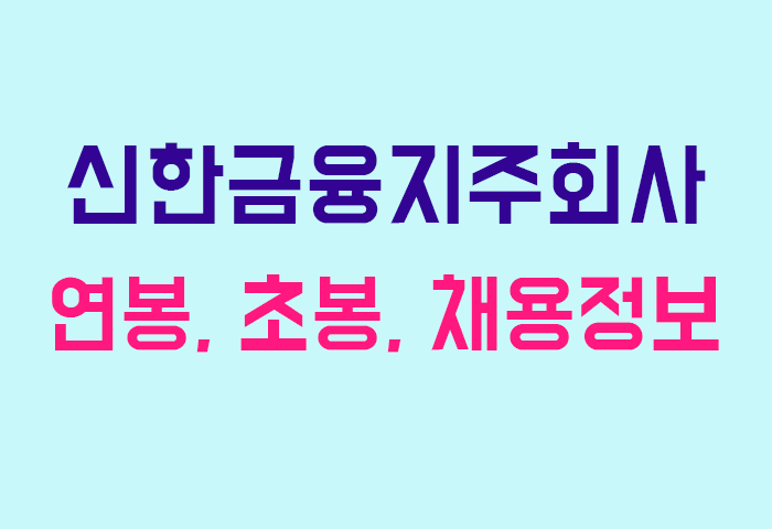신한금융지주회사 연봉