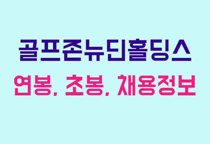 골프존뉴딘홀딩스 연봉