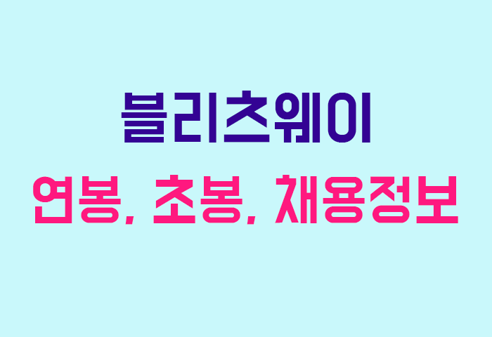 블리츠웨이 연봉