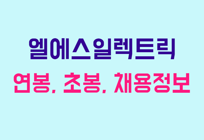 엘에스일렉트릭 연봉