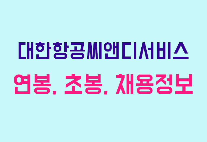 대한항공씨앤디서비스 연봉