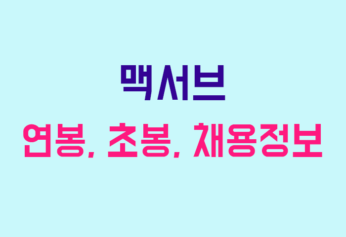 맥서브 연봉