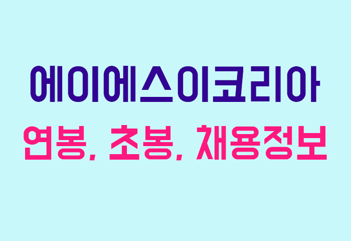 에이에스이코리아 연봉
