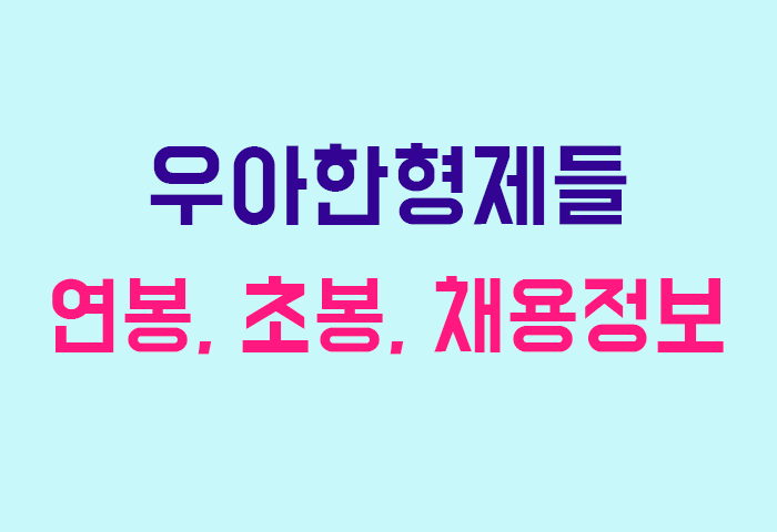 우아한형제들 연봉