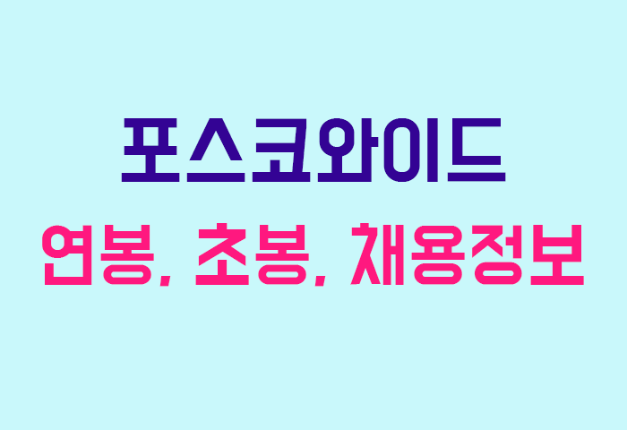 포스코와이드 연봉