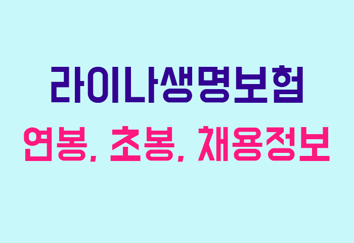 라이나생명보험 연봉