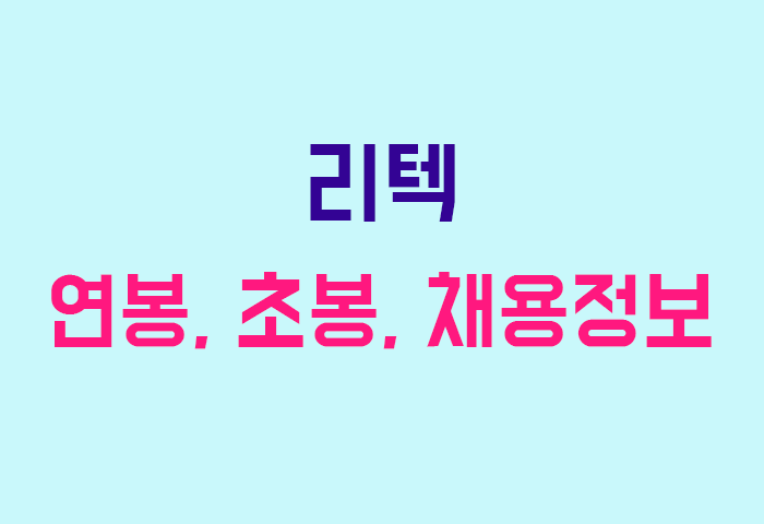 리텍 연봉