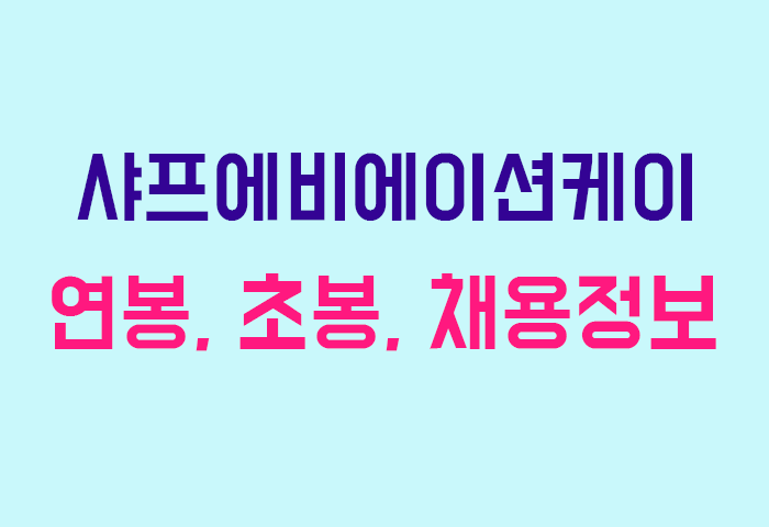 샤프에비에이션케이 연봉