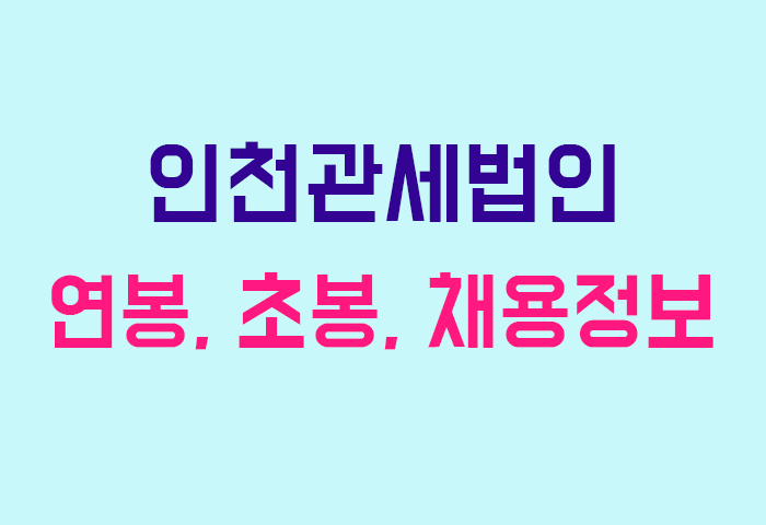 인천관세법인 연봉