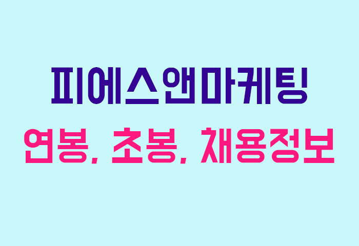 피에스앤마케팅 연봉