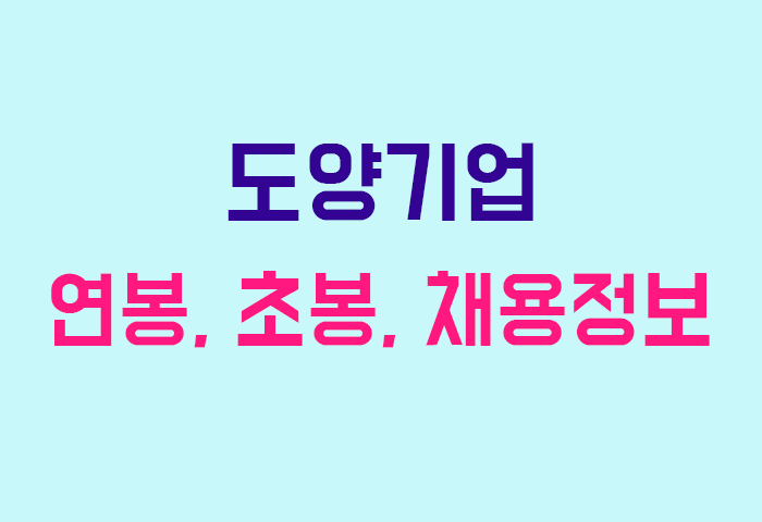 도양기업 연봉