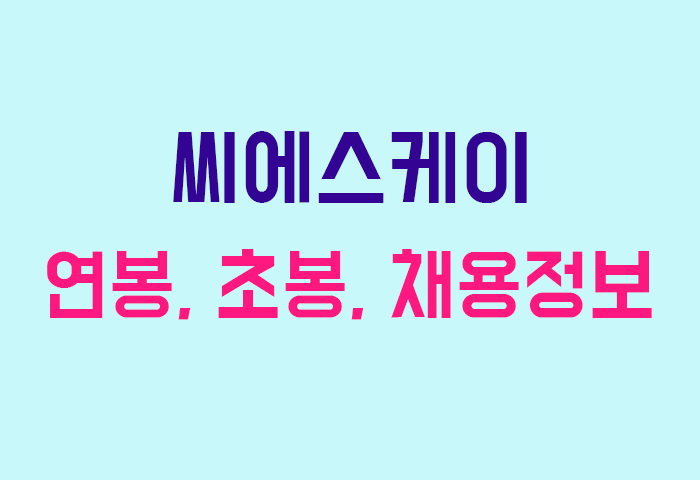 씨에스케이 연봉