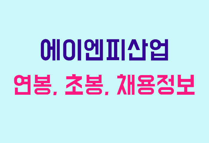 에이엔피산업 연봉