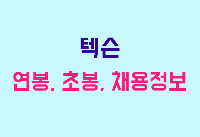텍슨 연봉