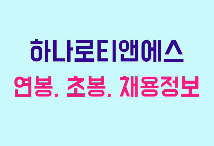 하나로티앤에스 연봉