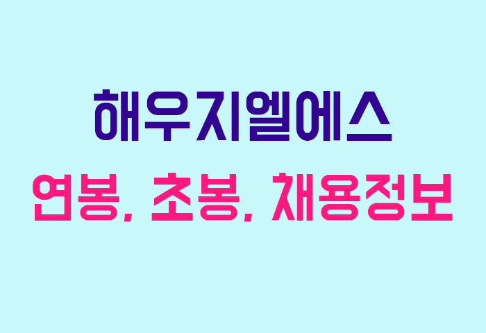 해우지엘에스 연봉