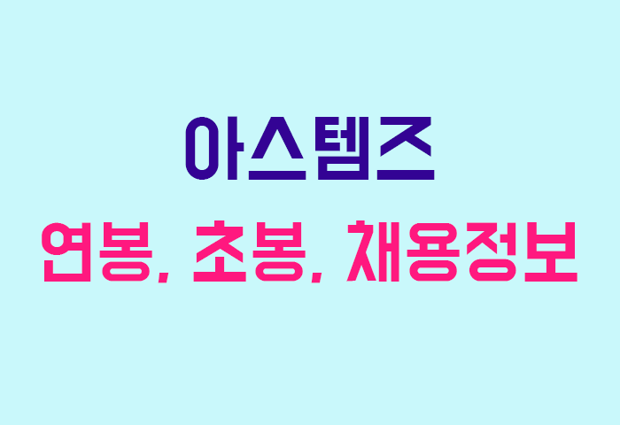 아스템즈 연봉