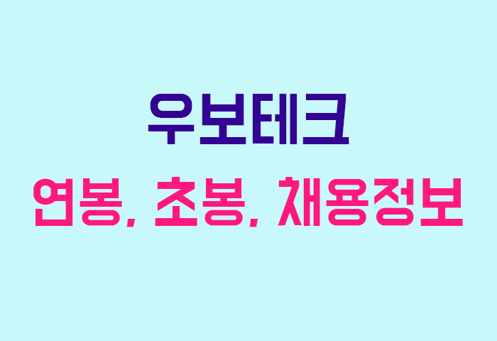 우보테크 연봉
