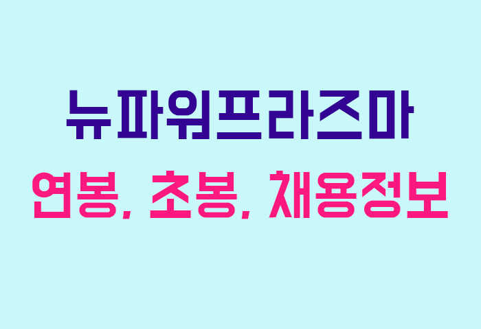 뉴파워프라즈마 연봉