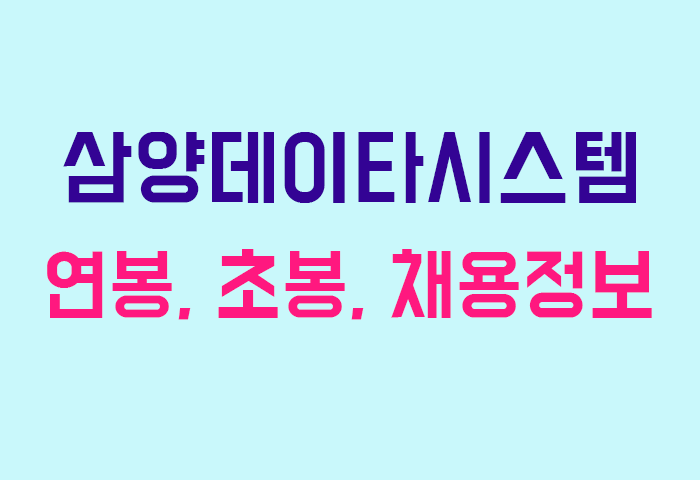 삼양데이타시스템 연봉
