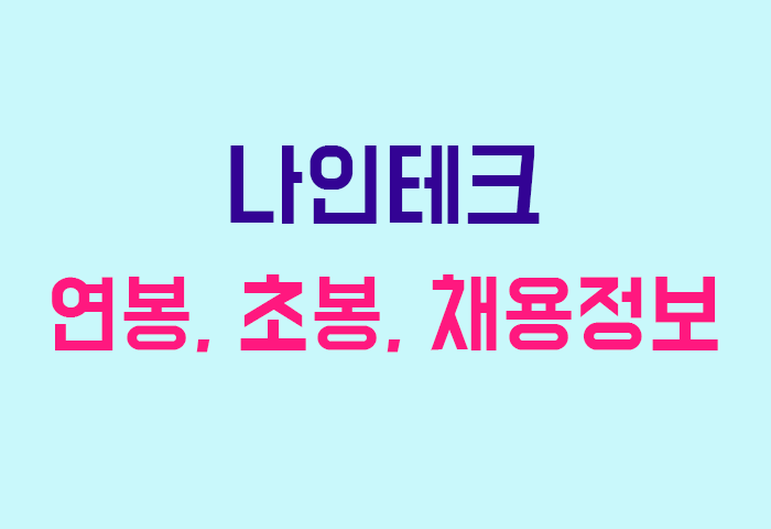 나인테크 연봉