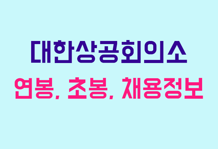 대한상공회의소 연봉
