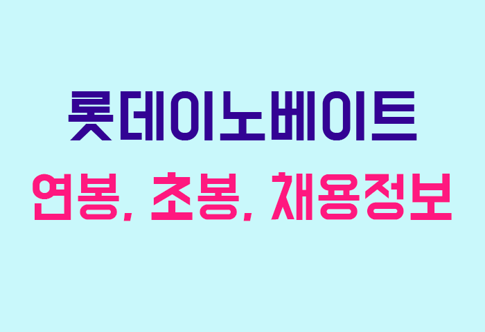 롯데이노베이트 연봉