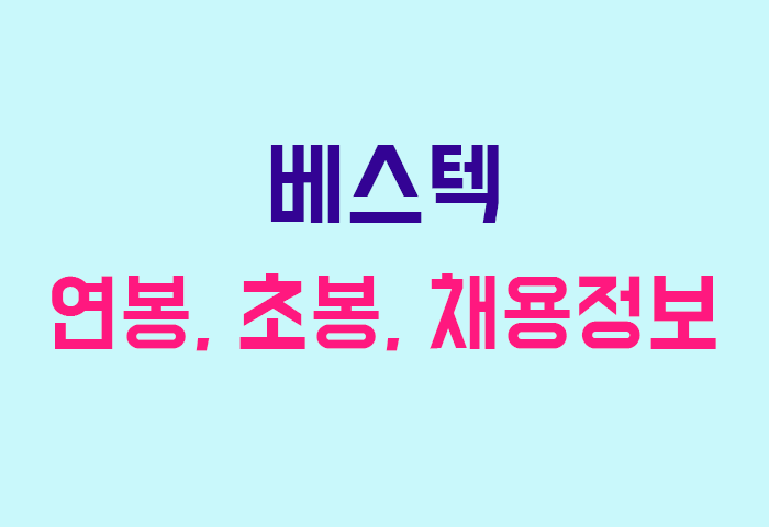 베스텍 연봉