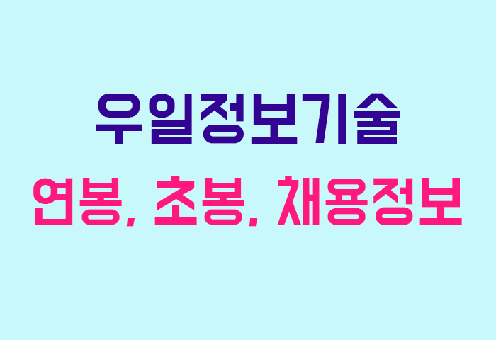 우일정보기술 연봉