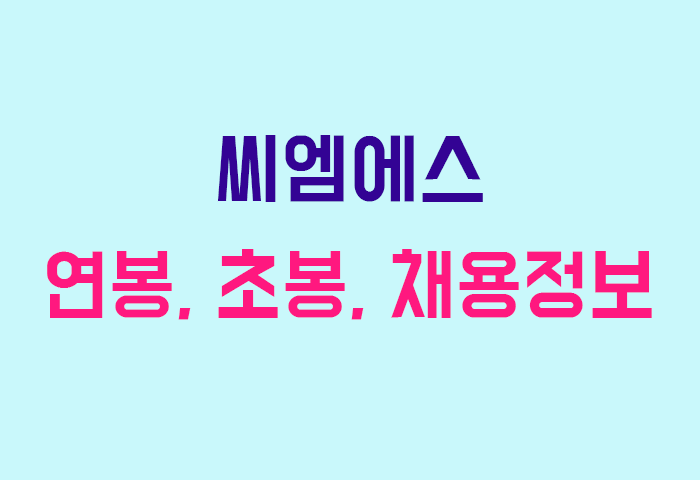 씨엠에스 연봉