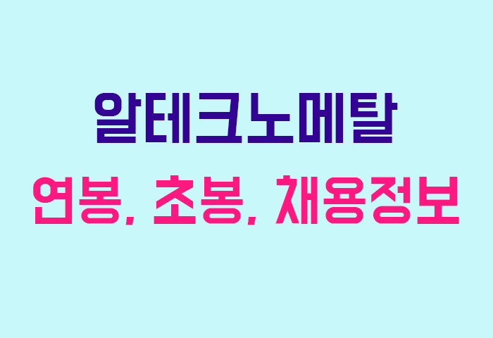 알테크노메탈 연봉