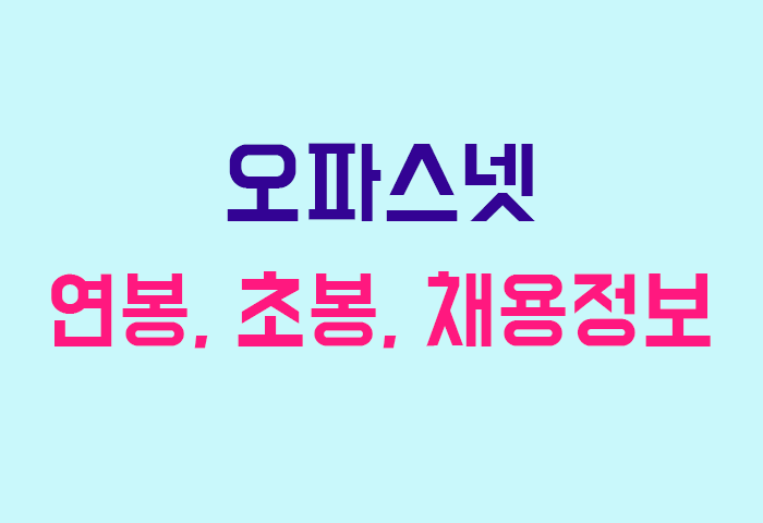 오파스넷 연봉