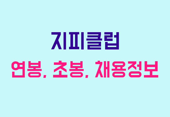지피클럽 연봉