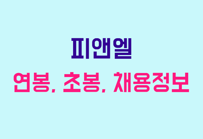 피앤엘 연봉
