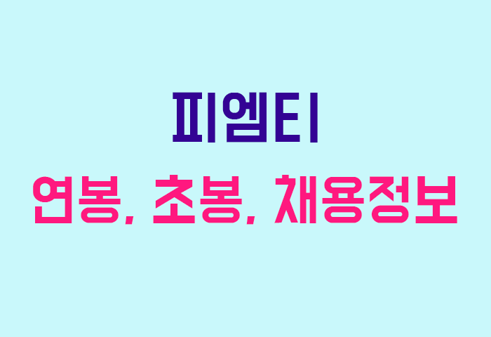 피엠티 연봉