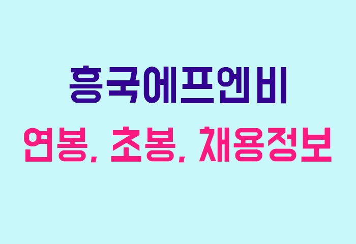 흥국에프엔비 연봉