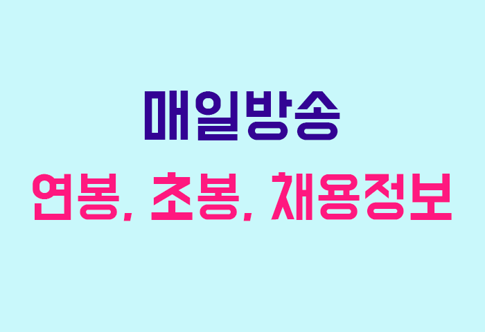 매일방송 연봉