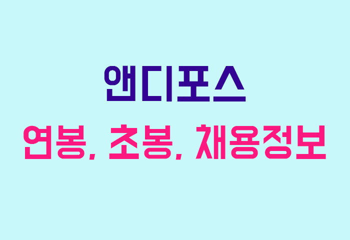 앤디포스 연봉