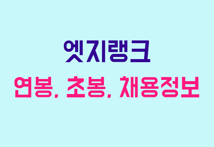 엣지랭크 연봉