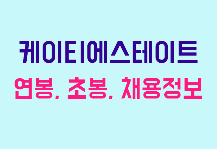 케이티에스테이트 연봉