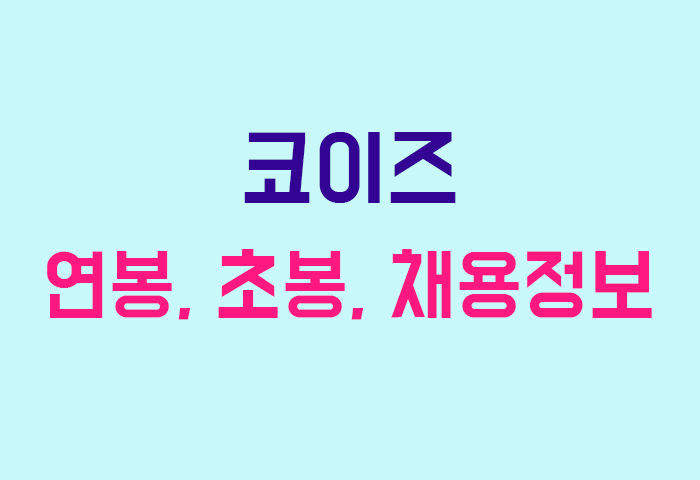 코이즈 연봉