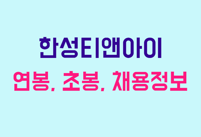 한성티앤아이 연봉