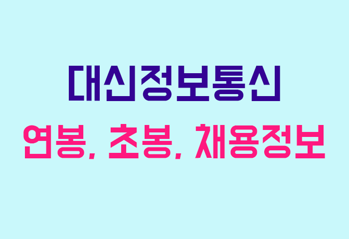 대신정보통신 연봉