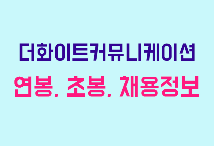 더화이트커뮤니케이션 연봉