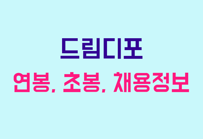 드림디포 연봉