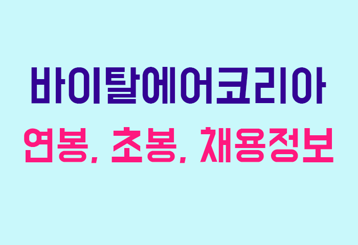 바이탈에어코리아 연봉