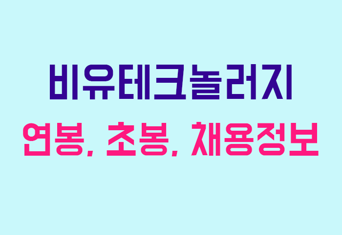 비유테크놀러지 연봉