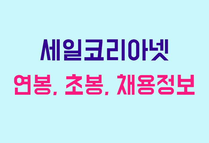 세일코리아넷 연봉